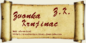 Zvonka Krnjinac vizit kartica
